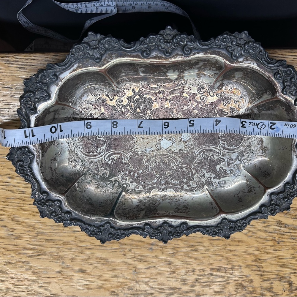 Ornate Vintage Silver-plated Decorative Dish